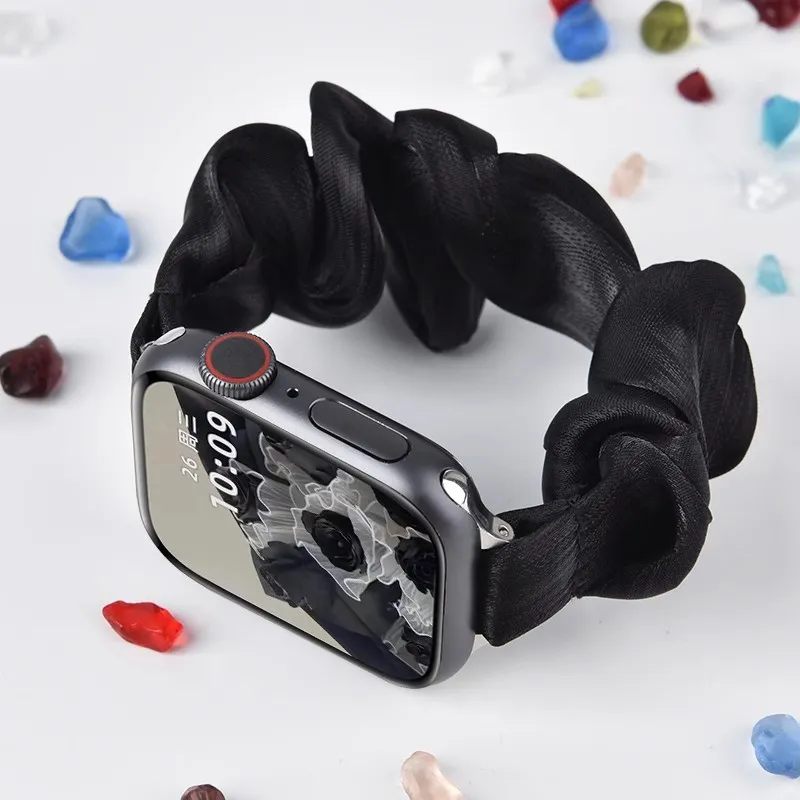 PULAISI Compatibility Iwatch10/S8/applewatch9 Apple Compatibility Watch Band 220 Chiffon Ice Silk Material-1