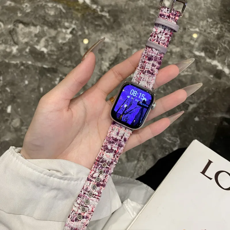 PULAISI Watch Band Apple Compatibility Leather-4