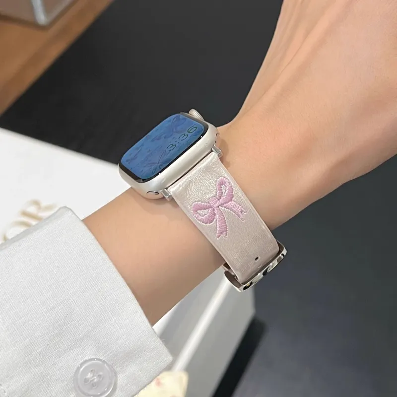 PULAISI Watch Band Apple Compatibility Leather Material-1