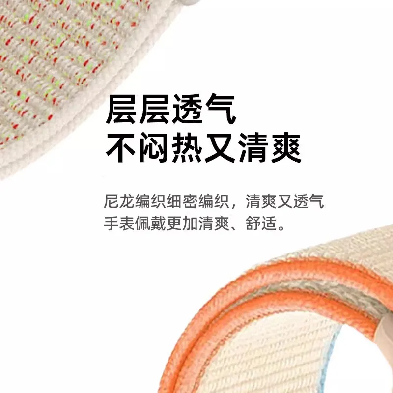PULAISI Compatibility AppleWatch Ultra1/2/iwatch10/9/8/7/6/SE Apple Compatibility Watch Band Woven Loop Nylon Material-1