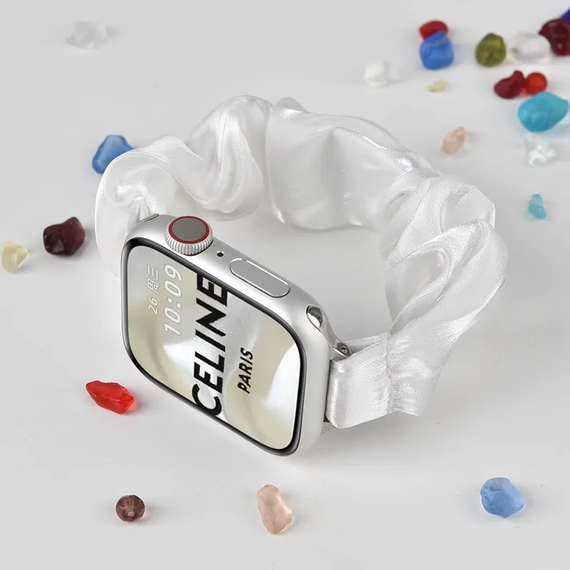 PULAISI Compatibility Iwatch10/S8/applewatch9 Apple Compatibility Watch Band 220 Chiffon Ice Silk Material-11