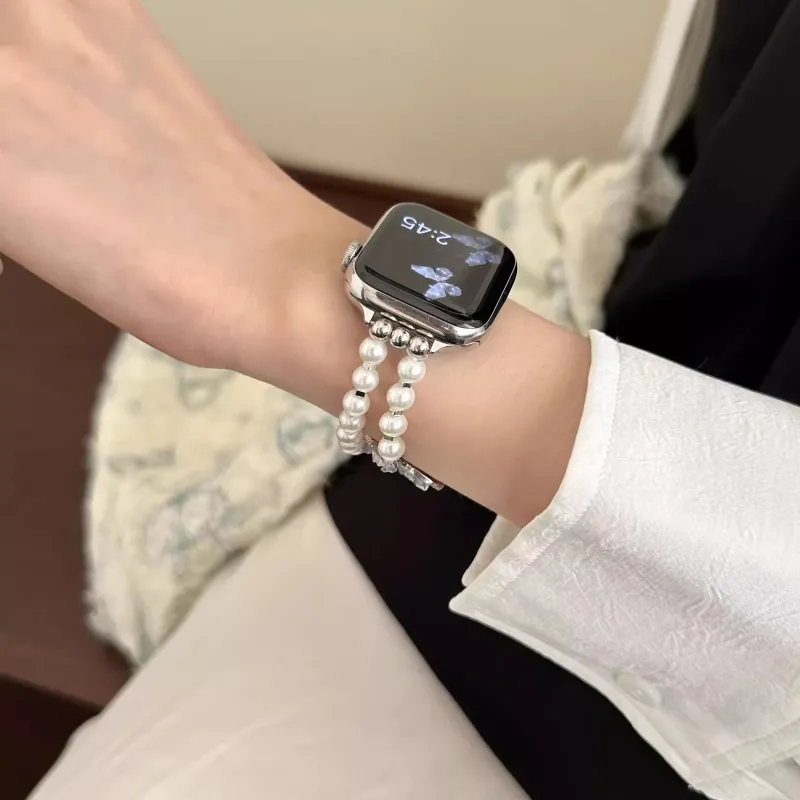 PULAISI Watch Band Apple Compatibility Pearl Material-3