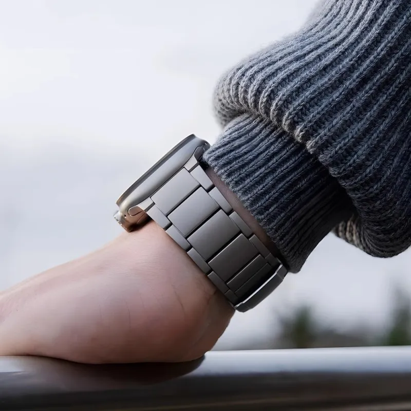PULAISI Watch Bands Apple Compatibility 220mm Aluminum Alloy Unisex-4
