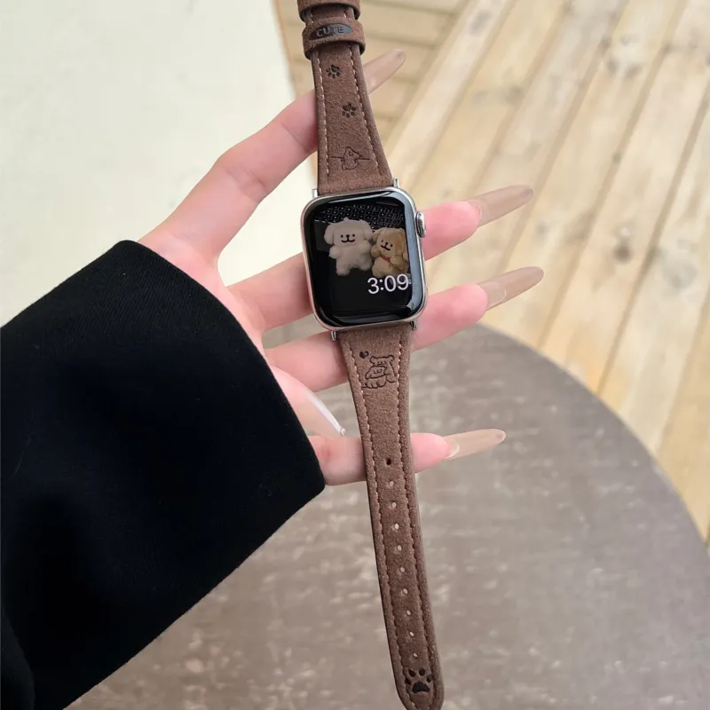 PULAISI Apple Compatibility Watch Band Plush Material-16