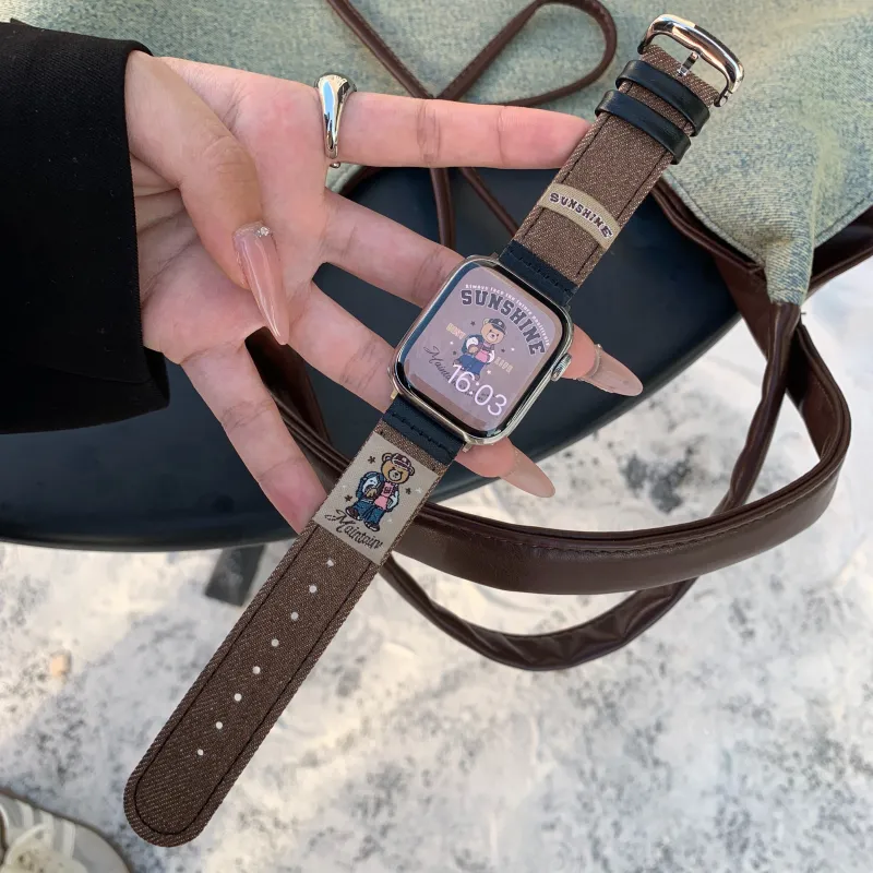 PULAISI Watch Band Apple Compatibility Genuine Leather Material-10
