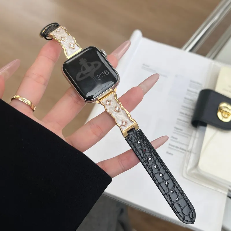 PULAISI Apple Compatibility Watch Band Genuine Leather Material-5