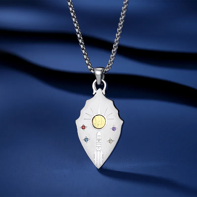 XIAOHANGJIA·TAIKONGZAOWU Zircon Necklaces Unisex-5