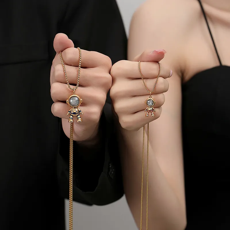 XIAOHANGJIA·TAIKONGZAOWU Brass Zircon Necklaces Unisex-7