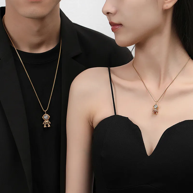 XIAOHANGJIA·TAIKONGZAOWU Brass Zircon Necklaces Unisex-8