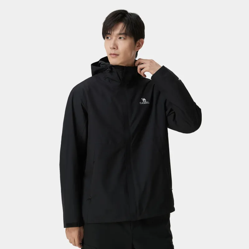 CAMEL Waterproof And Windproof Windbreaker Jacket Unisex Phantom Black-4