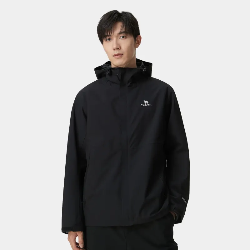 CAMEL Waterproof And Windproof Windbreaker Jacket Unisex Phantom Black-2