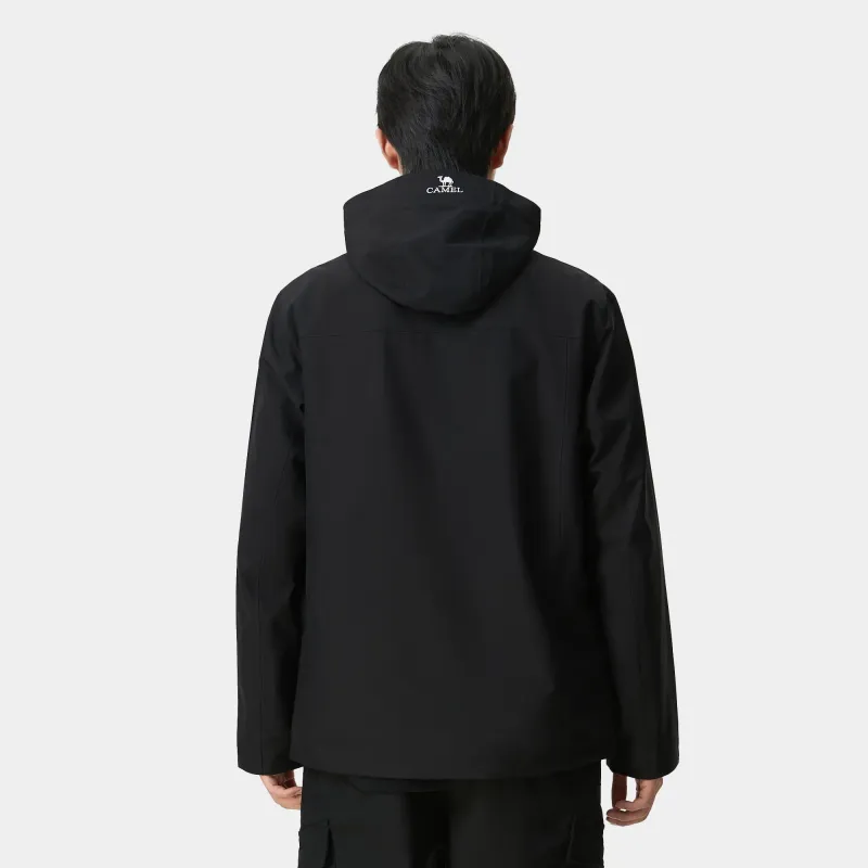 CAMEL Waterproof And Windproof Windbreaker Jacket Unisex Phantom Black-3