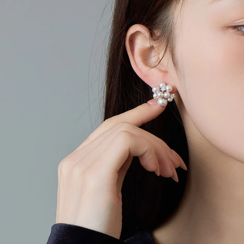 VIOLET S925 Silver Stud Earrings Women's-1