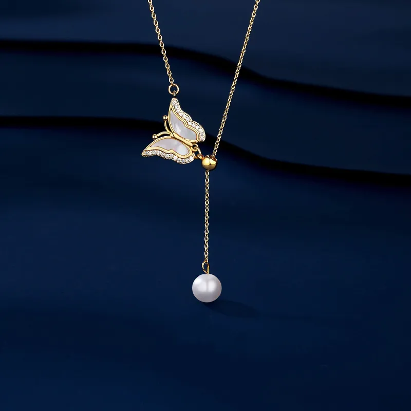 VIOLET Mother Of Pearl Necklaces Women's-2