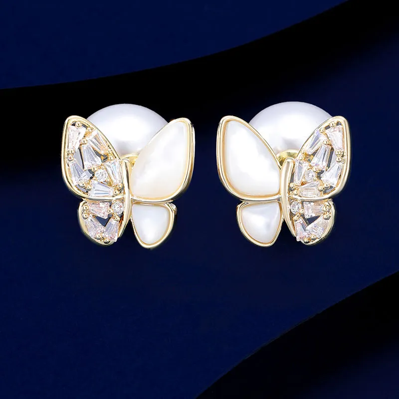 VIOLET Copper Alloy Stud Earrings Women's-2
