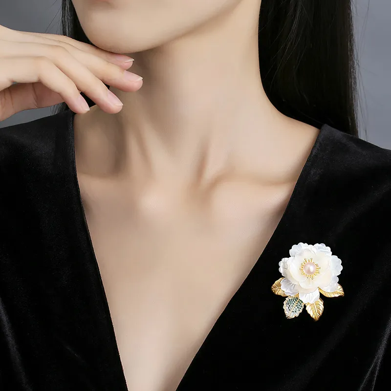 VIOLET Pearl Mother Of Pearl Eco Friendly Alloy Brooches Women's-1