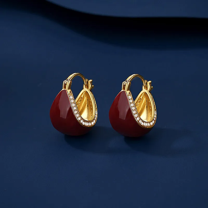 VIOLET Copper Alloy Earrings Women's-2