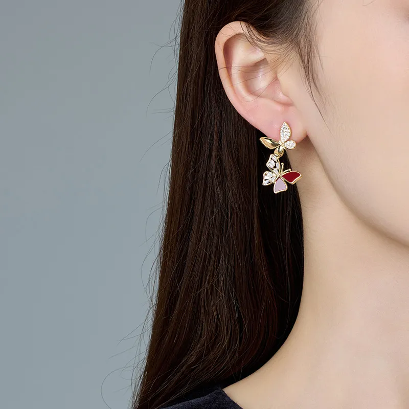 VIOLET Copper Alloy Earrings Women's-1