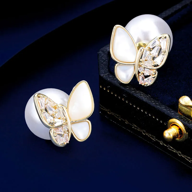 VIOLET Copper Alloy Stud Earrings Women's-3