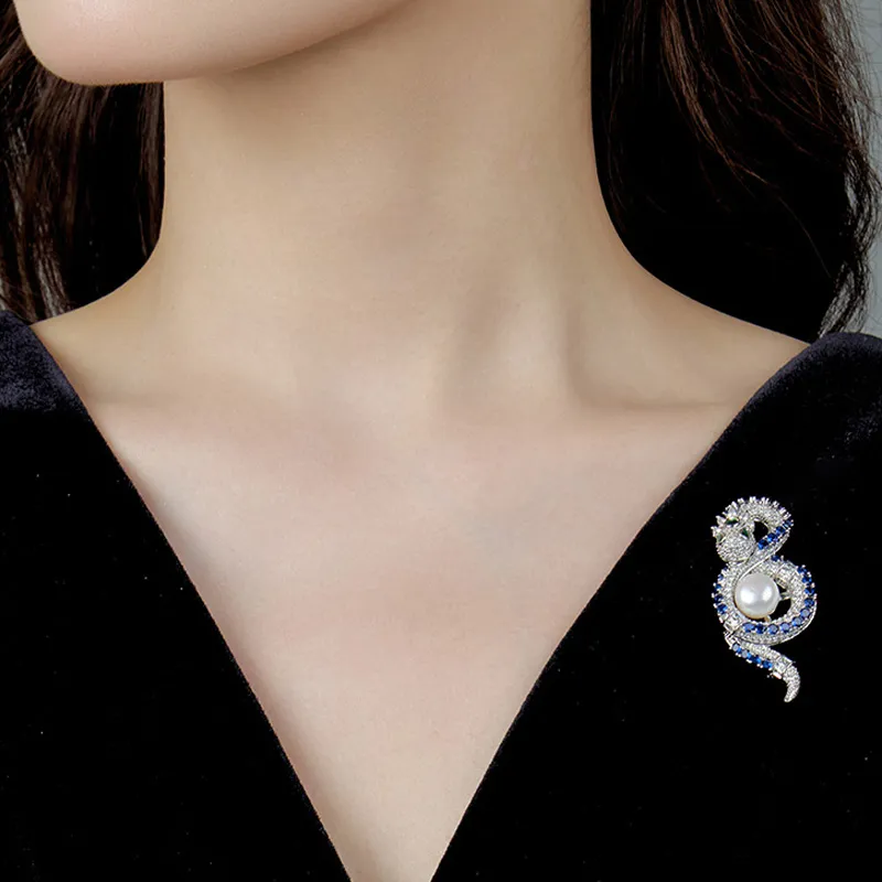 VIOLET Synthetic Cubic Zirconia Brooches Unisex-4