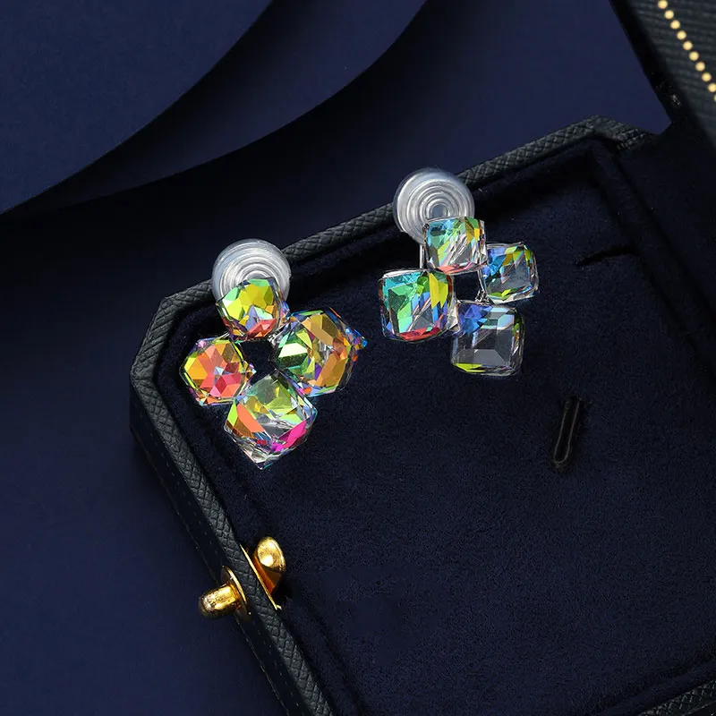 VIOLET Alloy Clip On Earrings Women's-3