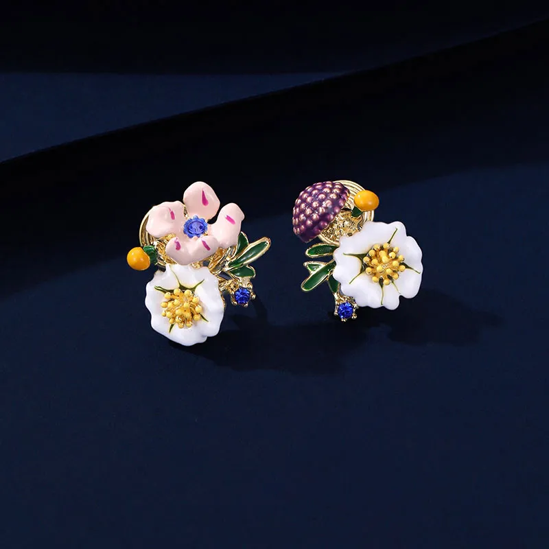 VIOLET S925 Silver Stud Earrings Women's-2
