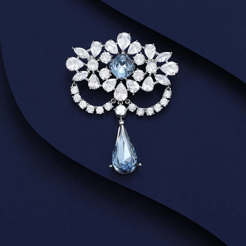VIOLET Synthetic Cubic Zirconia Brooches Women's-2