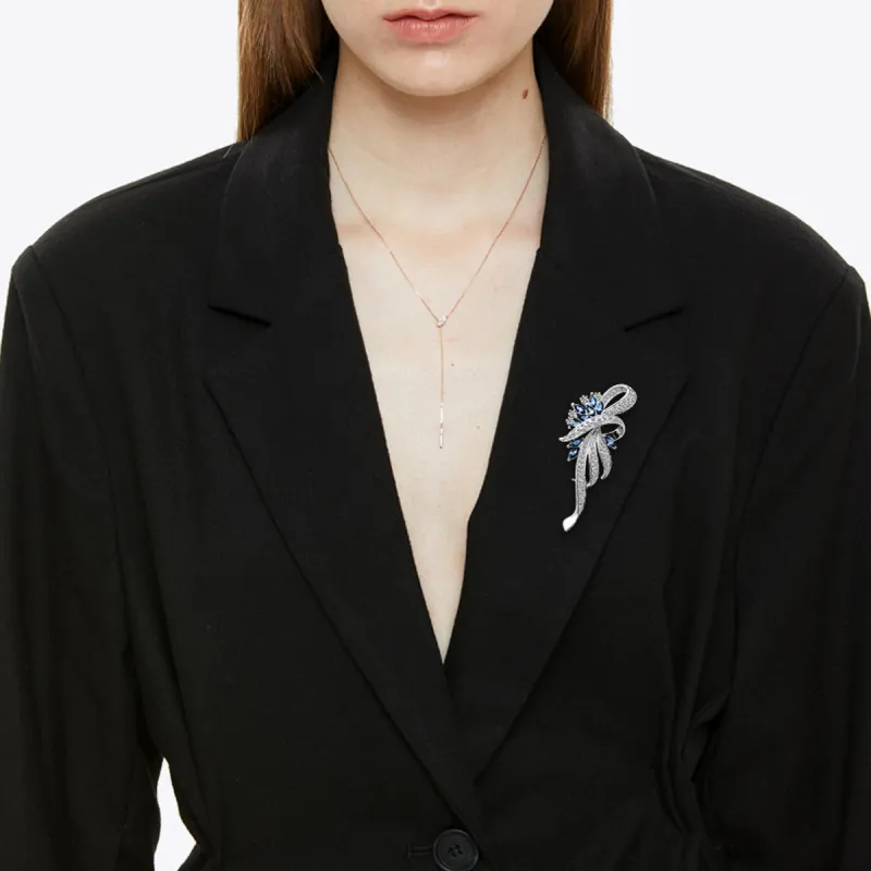 VIOLET Alloy Brooches Women's Silver-1
