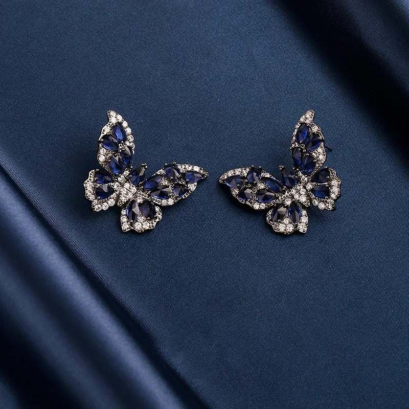 VIOLET Synthetic Cubic Zirconia Stud Earrings Women's-5