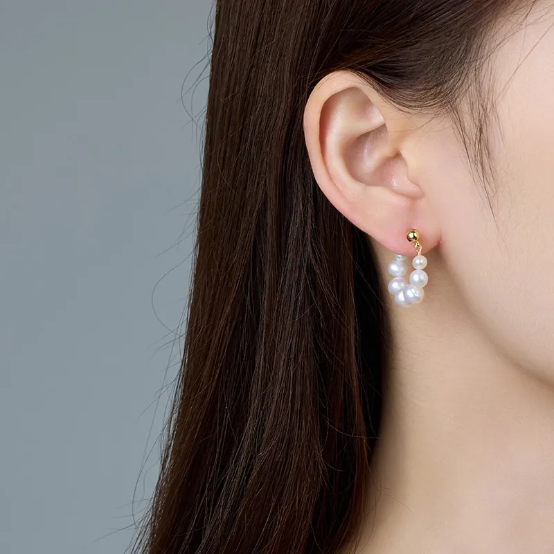 VIOLET S925 Silver Stud Earrings Women's-1