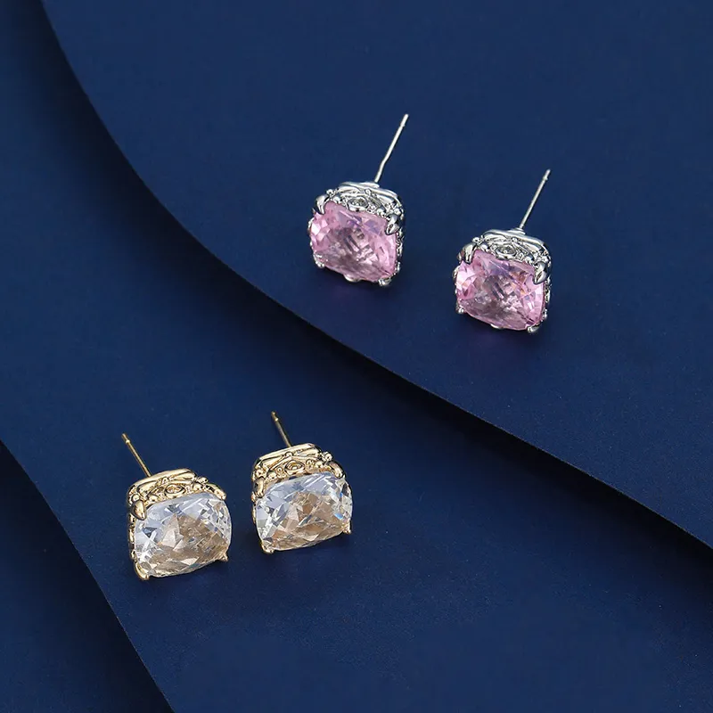 VIOLET S925 Silver Stud Earrings Women's-3