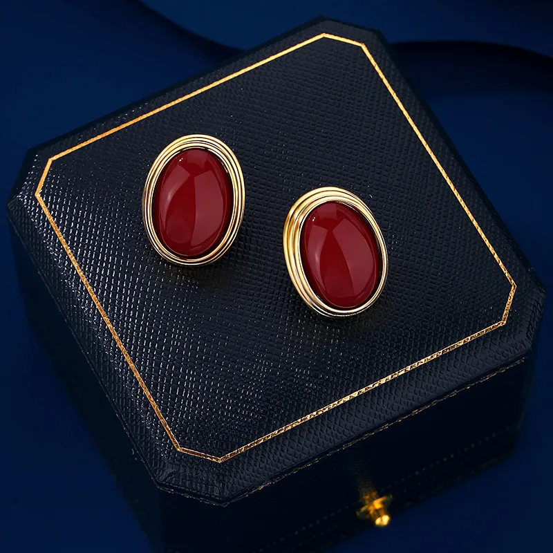 VIOLET Alloy Stud Earrings Women's-4