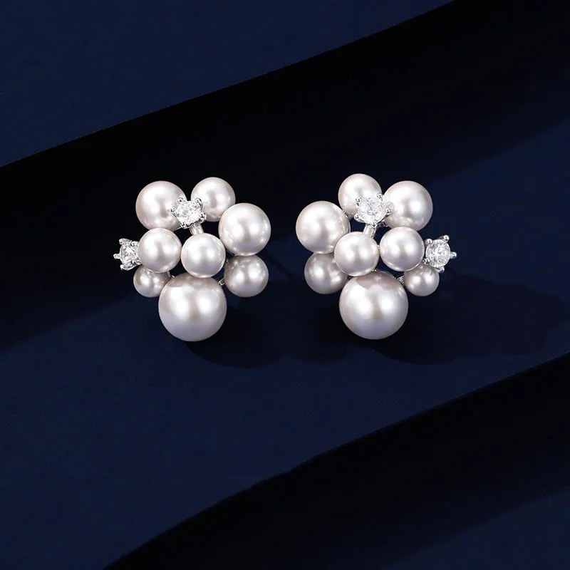 VIOLET S925 Silver Stud Earrings Women's-2