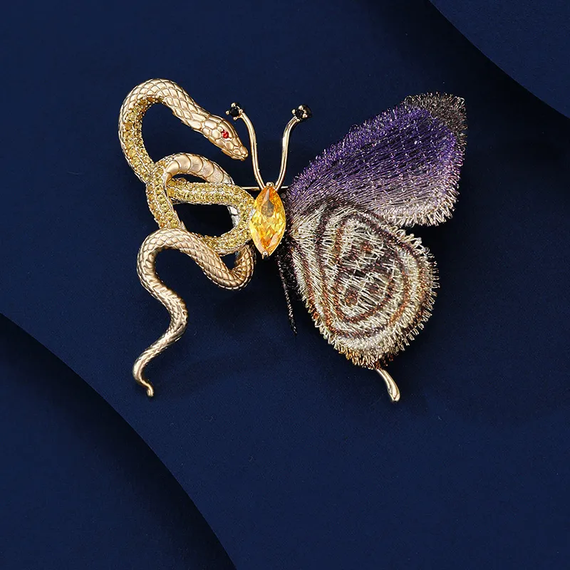 VIOLET Copper Alloy Brooches Unisex-6