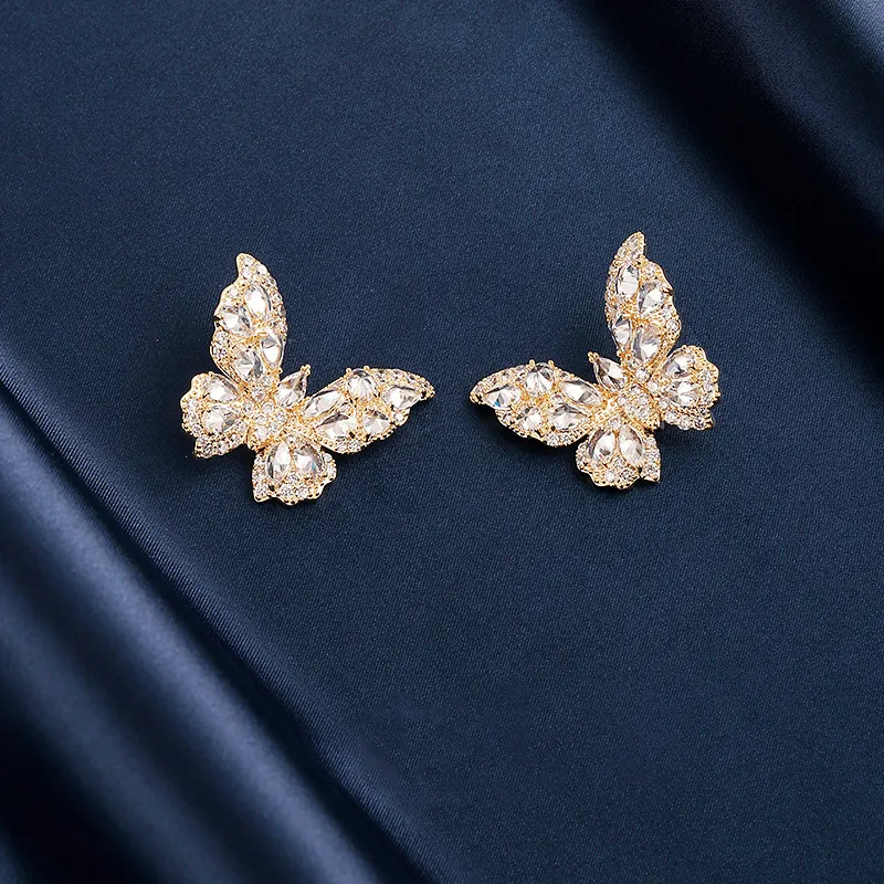 VIOLET Synthetic Cubic Zirconia Stud Earrings Women's-2