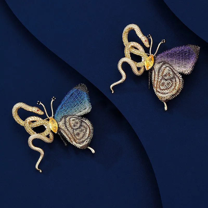 VIOLET Copper Alloy Brooches Unisex-3
