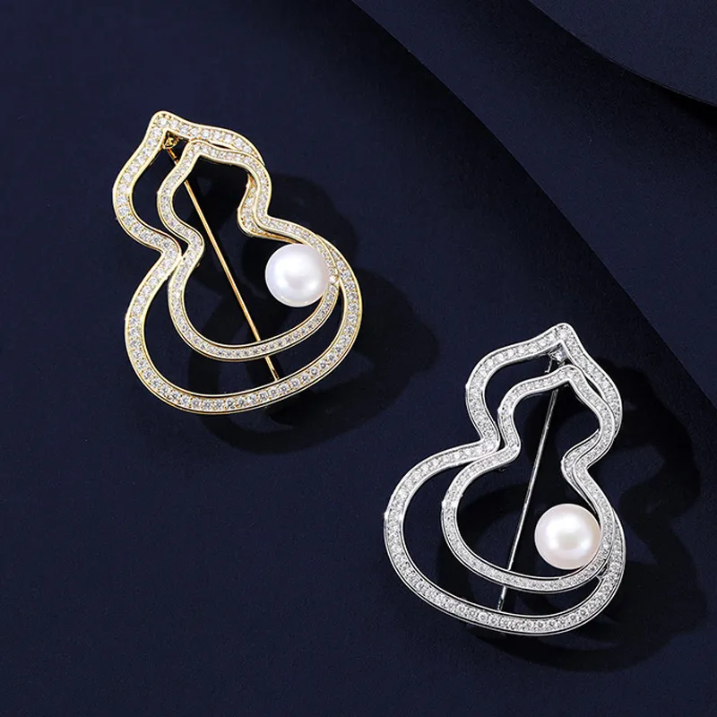 VIOLET Copper Alloy, Freshwater Pearl Brooches Unisex-6