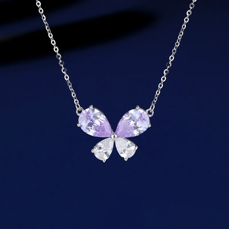 VIOLET S925 Silver Necklaces Women's-3