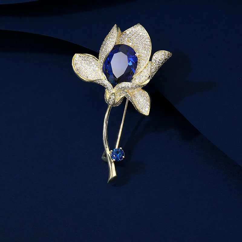 VIOLET Synthetic Cubic Zirconia Brooches Women's-2