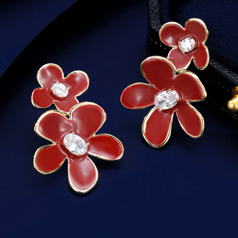 VIOLET Copper Alloy Earrings Women's-3