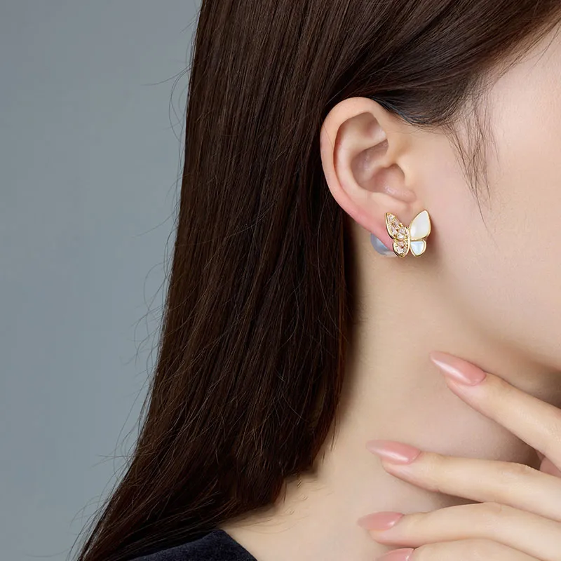 VIOLET Copper Alloy Stud Earrings Women's-1