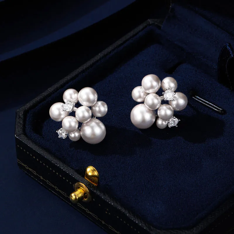 VIOLET S925 Silver Stud Earrings Women's-3