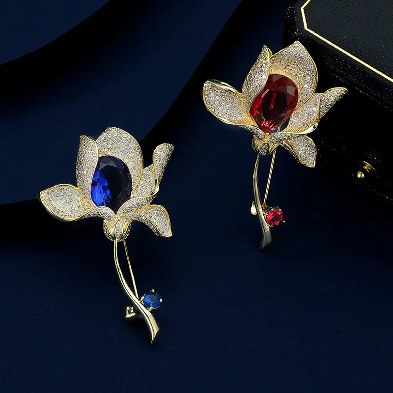 VIOLET Synthetic Cubic Zirconia Brooches Women's-3