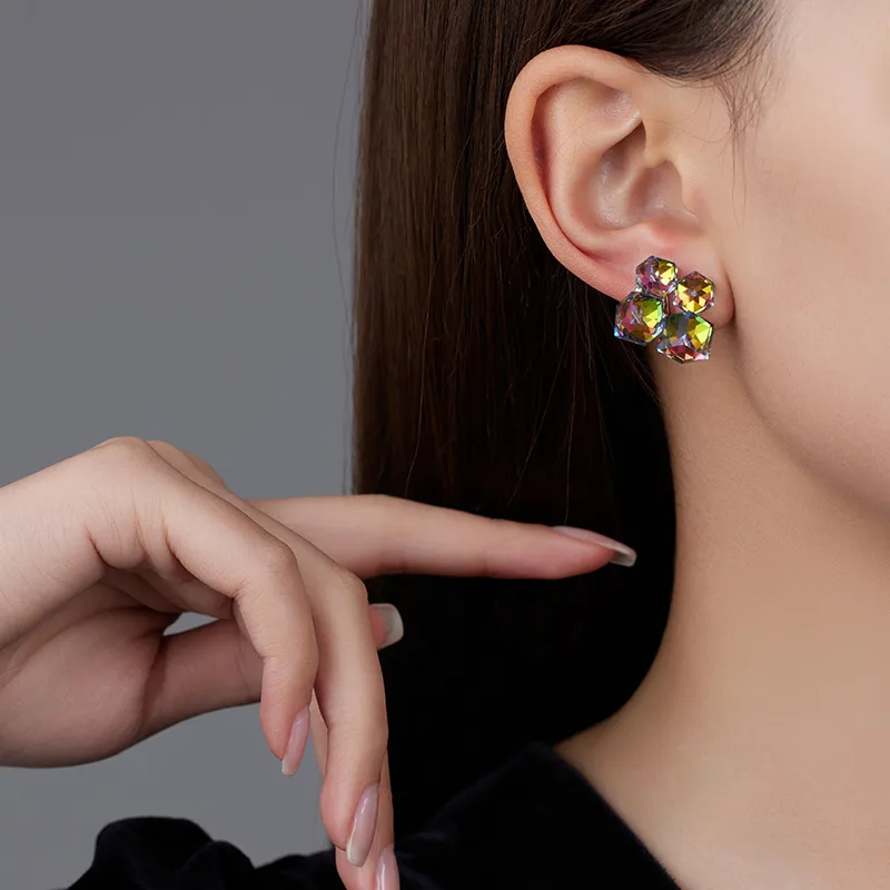 VIOLET Alloy Clip On Earrings Women's-1