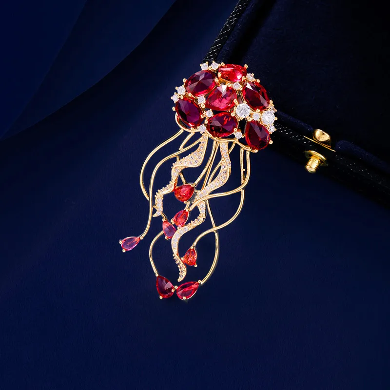 VIOLET Copper Alloy Brooches Women's-3