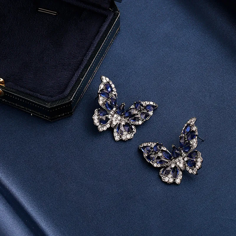 VIOLET Synthetic Cubic Zirconia Stud Earrings Women's-6