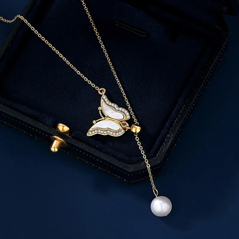 VIOLET Mother Of Pearl Necklaces Women's-3