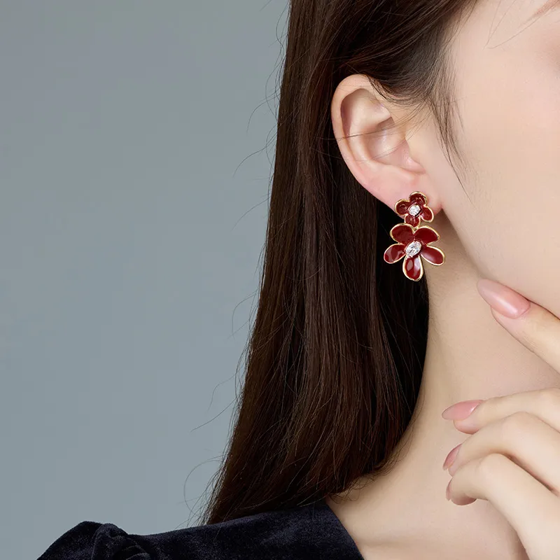 VIOLET Copper Alloy Earrings Women's-1
