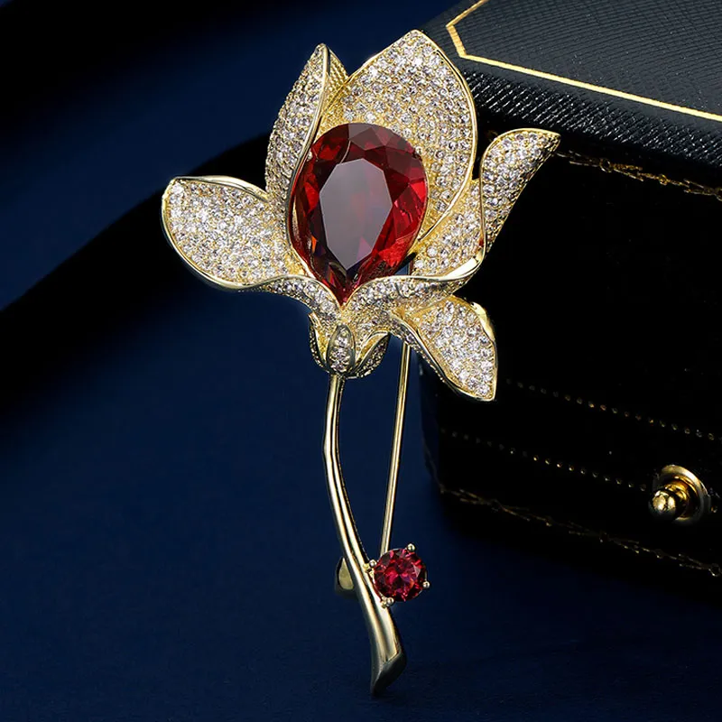 VIOLET Synthetic Cubic Zirconia Brooches Women's-7