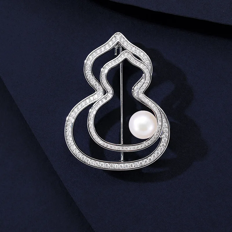 VIOLET Copper Alloy, Freshwater Pearl Brooches Unisex-5